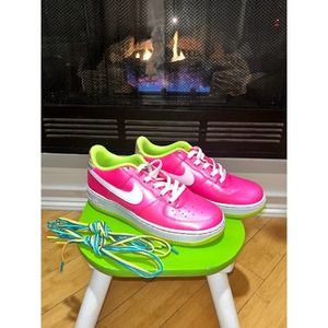 Nike Air Force 1 Low Pink Volt Aqua (GS) 6y
